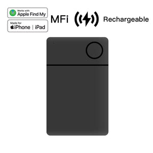 Wireless Rechargerable Smart Card Tracker Work with Apple Find My App Back Cover Icard Tag for Iphone Airtag ID Card Finder