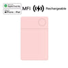 Wireless Rechargerable Smart Card Tracker Work with Apple Find My App Back Cover Icard Tag for Iphone Airtag ID Card Finder